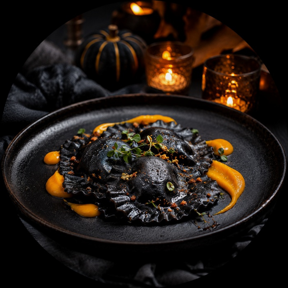 Czarne ravioli